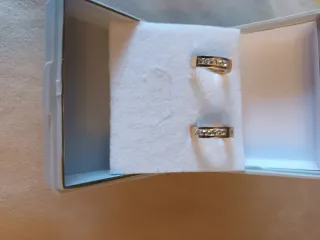 Pendientes chapados oro con circonitas