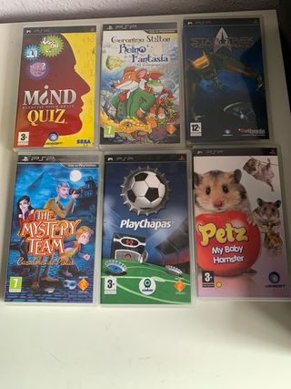 Lote 6 Juegos PSP: Mind, Geronimo Stilton, Star Tr