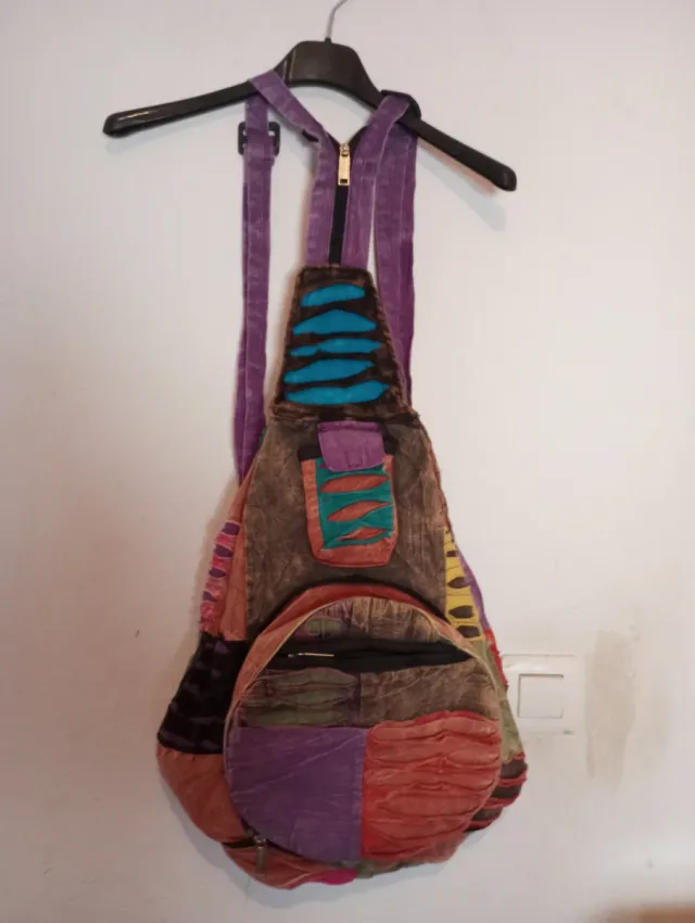 Mochila estilo hippie multicolor