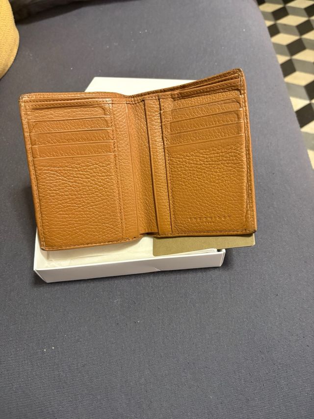 Portafoglio The Bridge verticale in pelle