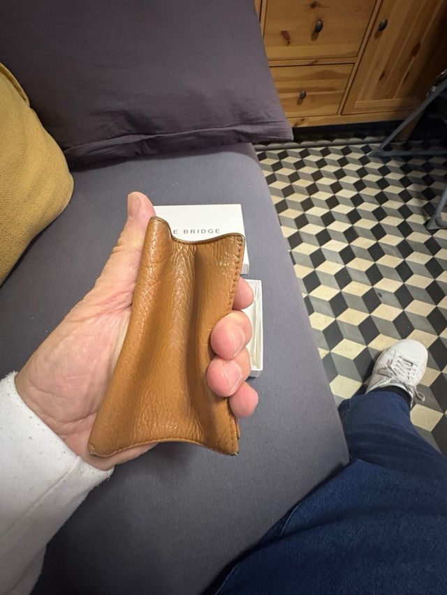 Portafoglio The Bridge verticale in pelle