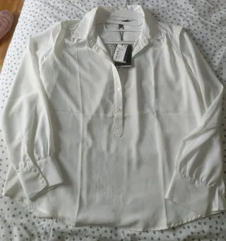 Blusa Cortefield Blanca Mujer