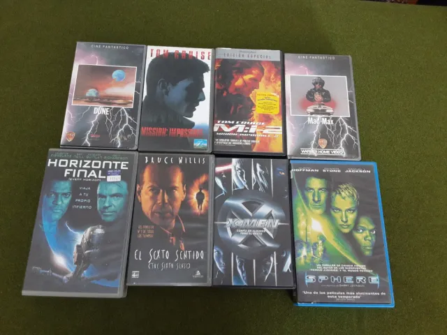 Lote 8 VHS Cine Ciencia Ficción y Acción