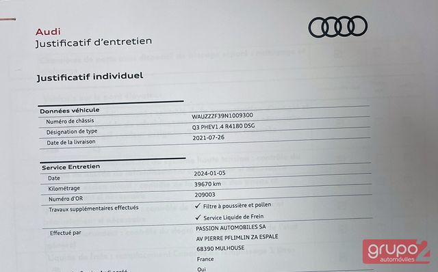 Audi Q3 45 TFSI e Stronic