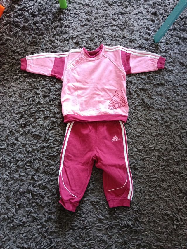 Conjunto deportivo Adidas niña rosa talla 74cm