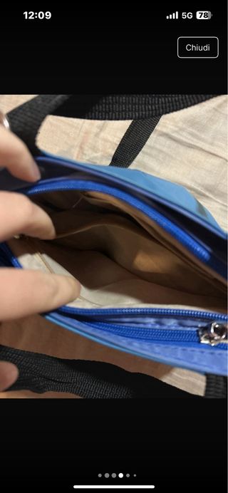 Borsa a tracolla blu