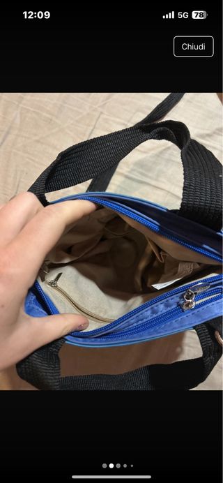 Borsa a tracolla blu