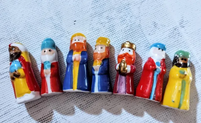 Lote 7 figuras Roscón de Reyes cerámica
