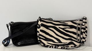 Bolsos de mano/hombro - negro y estampado de cebra