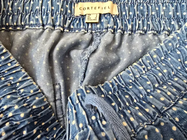 Calças Cortefiel azuis com pintas brancas