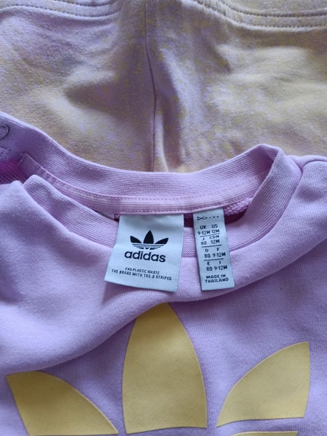 Conjunto Adidas niña morado 9/12 meses