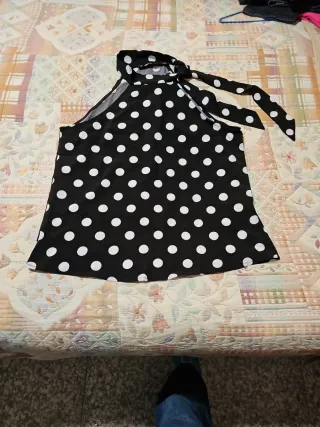 Blusa Shein lunares halter