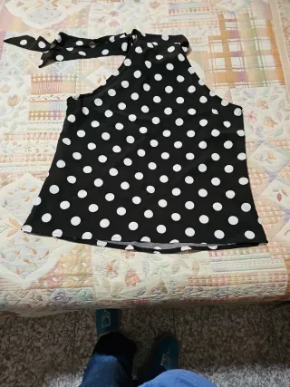 Blusa Shein lunares halter