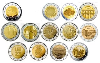 Monedas 2 Euro España. De cartucho.