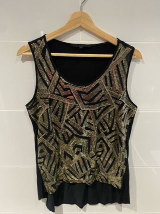 Blusa lentejuelas doradas Talla M