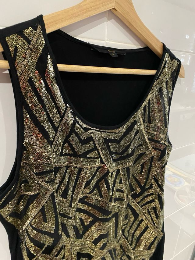 Blusa lentejuelas doradas Talla M