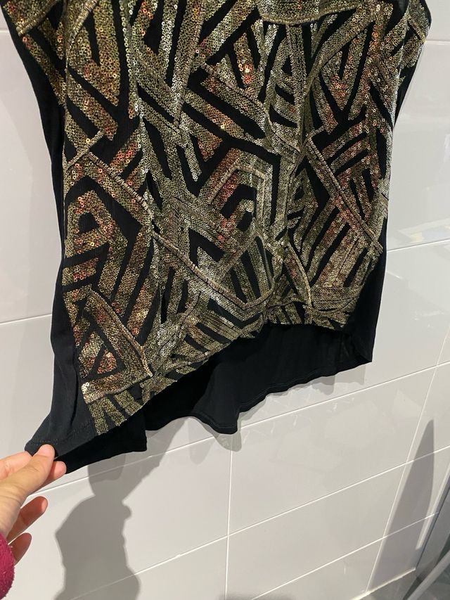 Blusa lentejuelas doradas Talla M