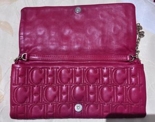 Bolso Carolina Herrera Piel color burdeos