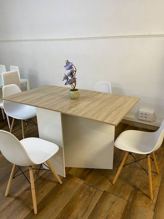 Mesa Comedor Extensible + 4 Sillas