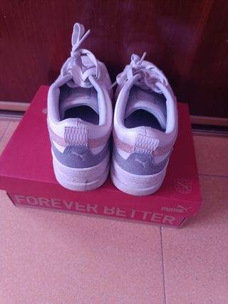 Puma con cuña blancas/rosa/morada