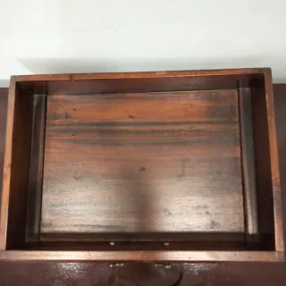 Mueble recibidor madera caoba oscuro