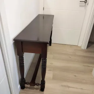 Mueble recibidor madera caoba oscuro