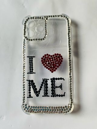 Funda iPhone con diamantes I LOVE ME