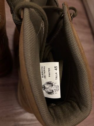 Botas Militares ET Talla 45 Marrones/Verdes