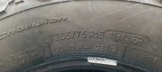 Neumáticos LT265/75R16 119/116R Champion