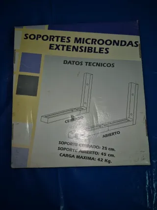 Soporte Microondas Extensible Plata