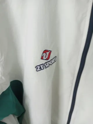 Chaqueta deportiva hombre retro vintage crema