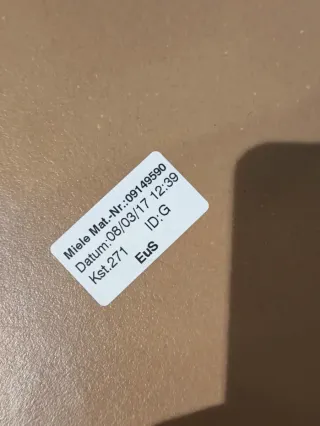 Tapa Miele G4203SC Lavavajillas