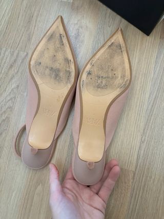 ZARA Zapatos de fiesta rosa y plateado