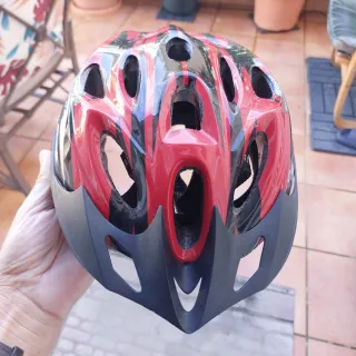 Casco Bicicleta Adulto Rojo y Negro