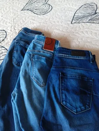 Lote 3 Pantalones Vaqueros Salsa Azules