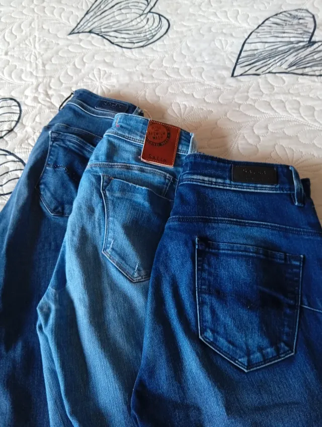 Lote 3 Pantalones Vaqueros Salsa Azules