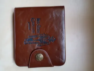 Cartera de cuero hombre marrón