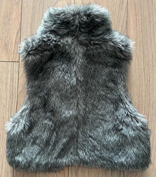 Chaleco de pelo gris talla S