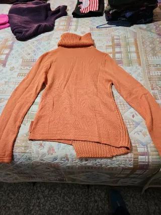 Jersey Adolfo Domínguez cuello alto naranja