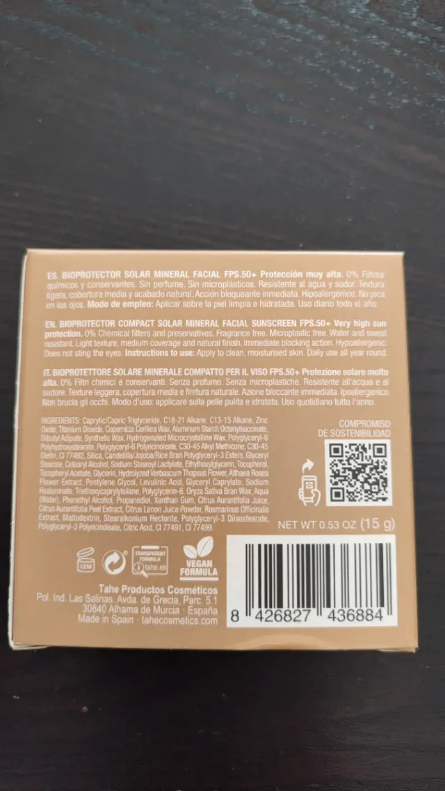 Tahe Bioprotector Compacto Solar Mineral