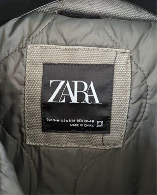 Cazadora acolchada Zara verde