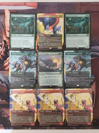 Pack de cartas de Dinosaurios MTG