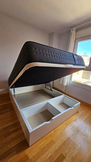 CAMAS: Somier + patas, canapes abatibles colchones