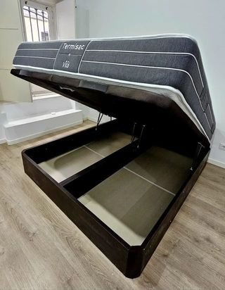 CAMAS: Somier + patas, canapes abatibles colchones