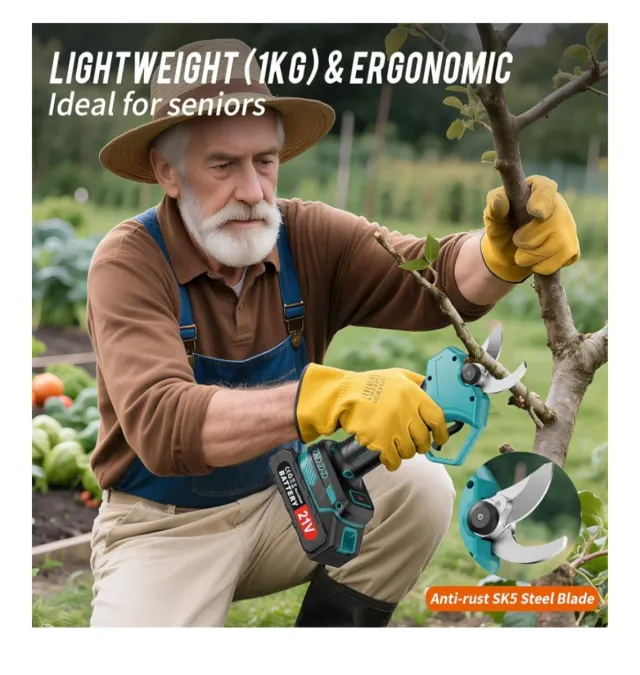 Tijeras Podar Eléctricas 21V + Accesorios