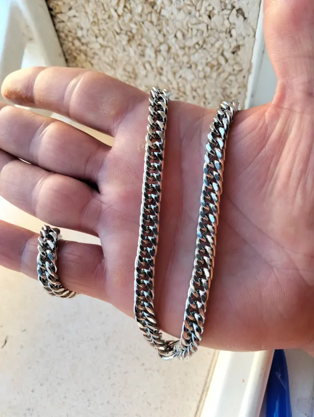 Cadena Cubana Acero Inoxidable