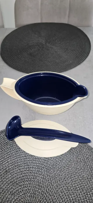 Salsiera Tupperware Beige/Blu