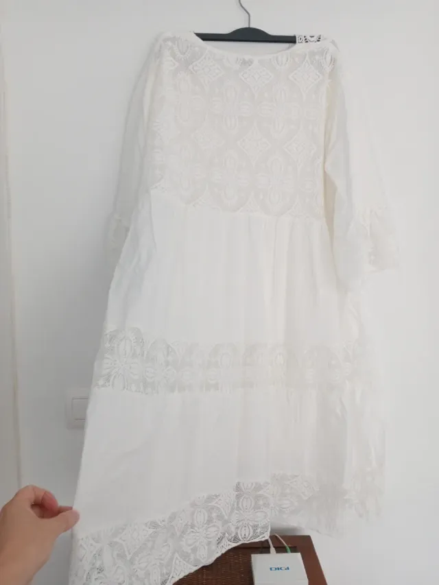 Vestido blanco playero encaje