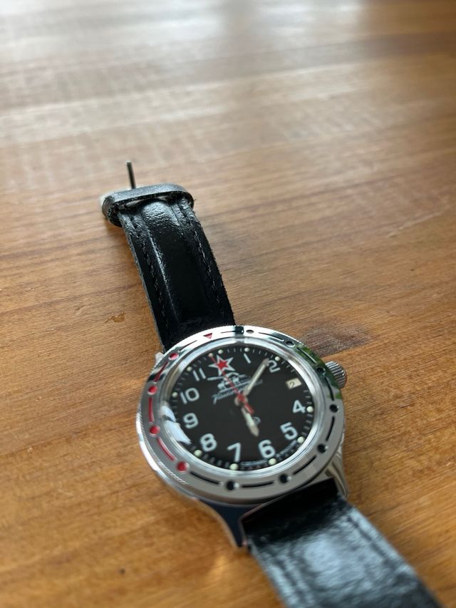 Reloj Vostok Komandirskie Negro como nuevo