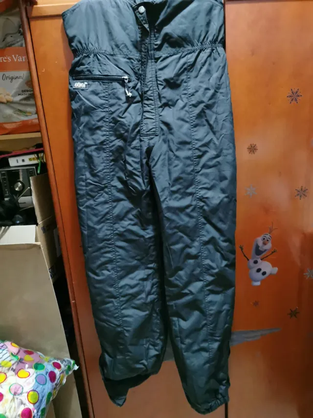 Pantalón de esquí negro, peto